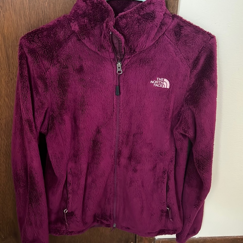The North Face Women’s small purple fleece.